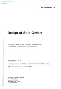 cover of the book Design of stub girders