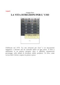 cover of the book La vita istruzioni per l'uso