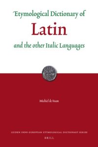 cover of the book Etymological dictionary of Latin and the other Italic languages