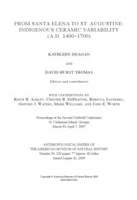 cover of the book From Santa Elena to St. Augustine: Indigenous Ceramic Variability (A.D. 1400–1700): Anthropological Papers of the American Museum of Natural History Number 90