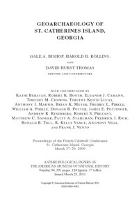 cover of the book Geoarchaeology of St. Catherines Island, Georgia: Anthropological Papers of the American Museum of Natural History Number 94