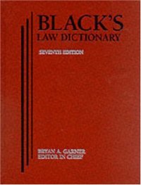 cover of the book Black's Law Dictionary 7th Edition