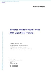 cover of the book Insulated render systems used with light steel framing