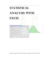 cover of the book Statistical Analysis With Excel