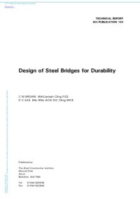 cover of the book Design of Steel Bridges for Durability: Technical Report