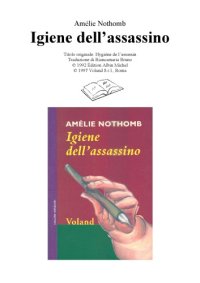 cover of the book Igiene dell'assassino