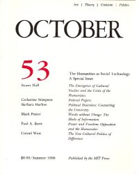 cover of the book October journal No.53 Summer (1990) - The Humanities as Social Technology