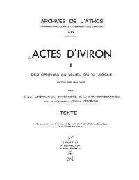 cover of the book Actes d'Iviron, tome 1