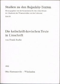 cover of the book Die keilschrift-luwischen Texte in Umschrift