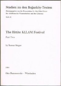 cover of the book The Hittite KI.LAM festival, Volume 2