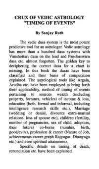 cover of the book Crux of Vedic Astrology – Timing of Events