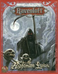 cover of the book The Nightmare Lands (AD&D Fantasy Roleplaying, Ravenloft, 3bks+16pgs+2maps)