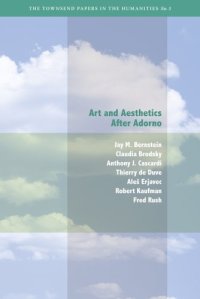 cover of the book Art and Aesthetics After Adorno