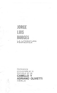 cover of the book La literatura fantástica. Conferencia