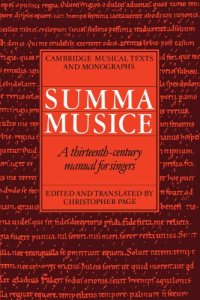 cover of the book Summa Musice: A Thirteenth-Century Manual for Singers