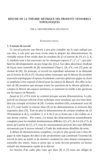 cover of the book Résumé de la Théorie Métrique des Produits Tensoriels Topologiques