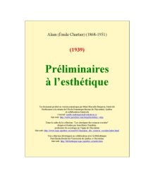 cover of the book Préliminaires à l'esthétique