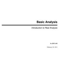 cover of the book Basic Analysis: An Introduction to Real Analysis