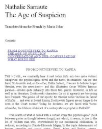 cover of the book The Age of Suspicion: Essays on the Novel