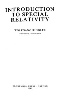 cover of the book Introduction to Special Relativity