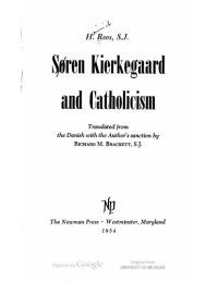 cover of the book Sören Kierkegaard and Catholicism