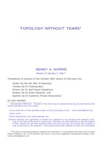 cover of the book Topology Without Tears