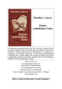 cover of the book Keines natürlichen Todes