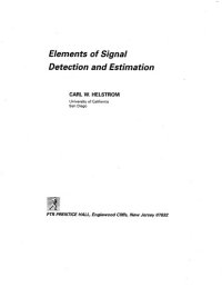 cover of the book Elements of Signal Detection and Estimation