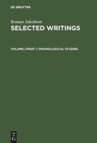 cover of the book Selected Writings Phonological Studies vol. 1