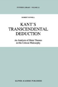 cover of the book Kant's Transcendental Deduction: An Analysis of Main Themes in His Critical Philosophy