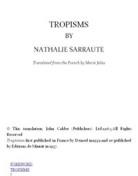 cover of the book Tropisms