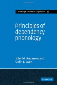 cover of the book Principles of Dependency Phonology