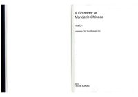 cover of the book Grammar of Mandarin Chinese (Languages of the World Materials)