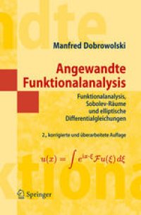 cover of the book Angewandte Funktionalanalysis: Funktionalanalysis, Sobolev-Räume und elliptische Differentialgleichungen