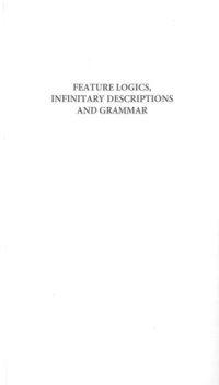 cover of the book Feature Logics, Infinitary Descriptions, and Grammar