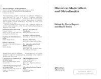 cover of the book Historical Materialism and Globalisation