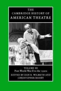 cover of the book The Cambridge History of American Theatre