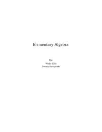 cover of the book Elementary Algebra