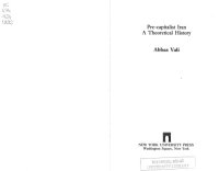 cover of the book Pre-Capitalist Iran: A Theoretical History