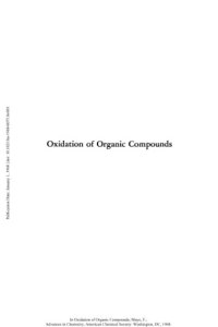 cover of the book Oxidation of Organic Compounds vol.I