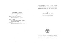 cover of the book Probability and the Weighing of Evidence