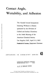 cover of the book Contact Angle, Wettability, and Adhesion