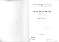 cover of the book Greek Prefix Studies