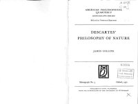 cover of the book Descartes´ Philosophy of Nature