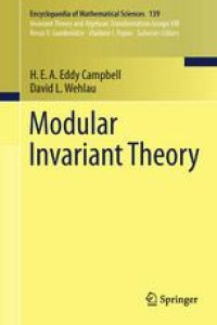 cover of the book Modular invariant theory