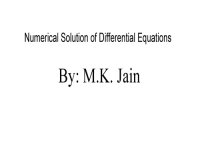 cover of the book Numerical Solution of Differential Equations