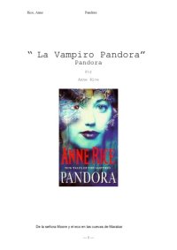 cover of the book El vampiro Pandora