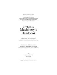 cover of the book Machinery's Handbook, 27th Edition (Toolbox Edition)