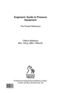 cover of the book Engineers' Guide to Pressure Equipment: The Pocket Reference