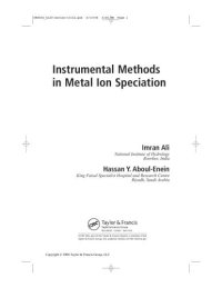 cover of the book Instrumental Methods in Metal Ion Speciation (Chromatographic Science Series)